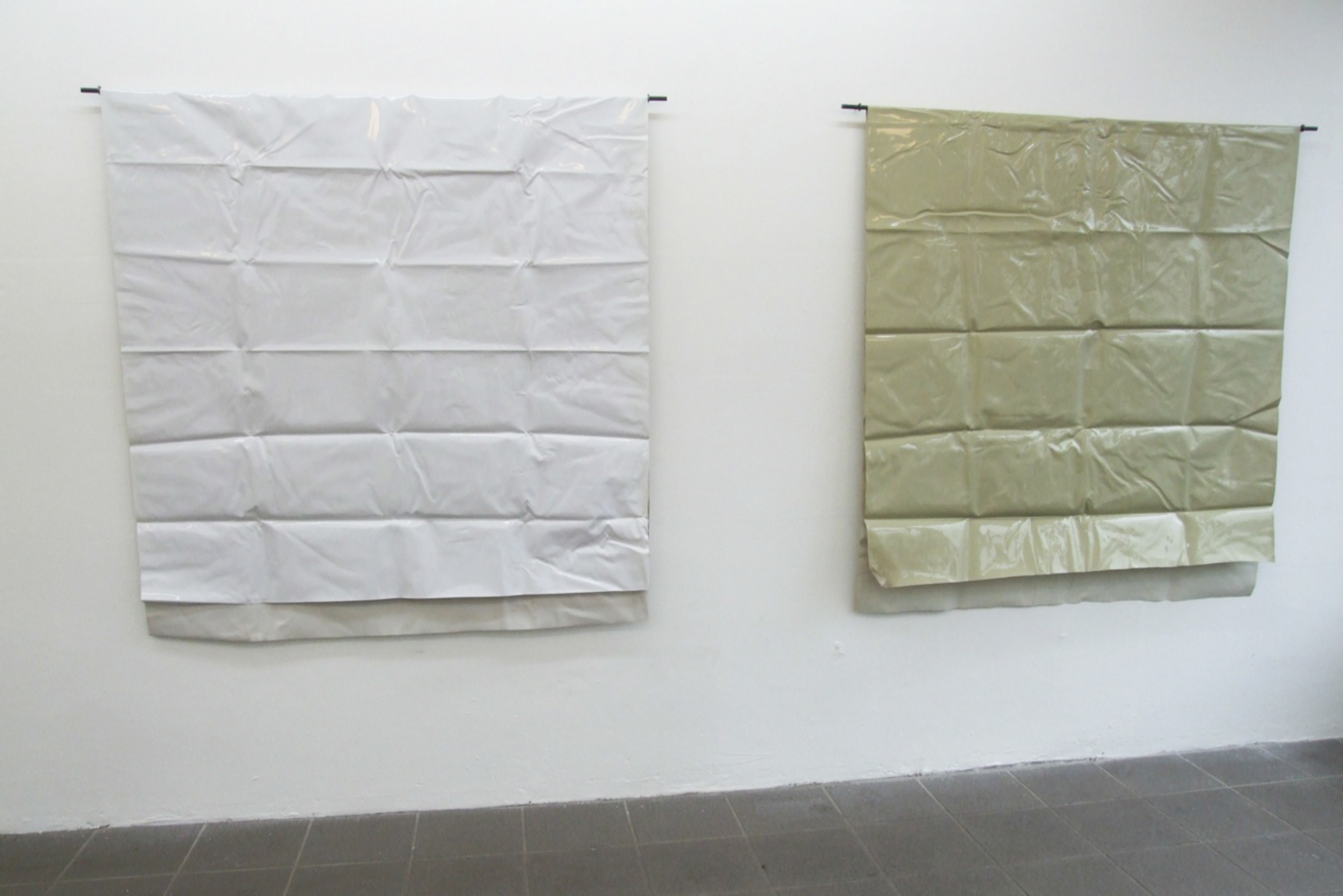 Monday Close, Burma 2012 Series folded plasticwall hangings 136x140cm